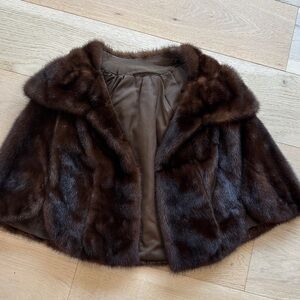 Vintage ******Real Mink****** Fur Stole/Capelet/Shaw